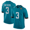 Punc J.Jaguars #3 Jakobi Meyers Player Teal Home Game Stitched Jerseys
