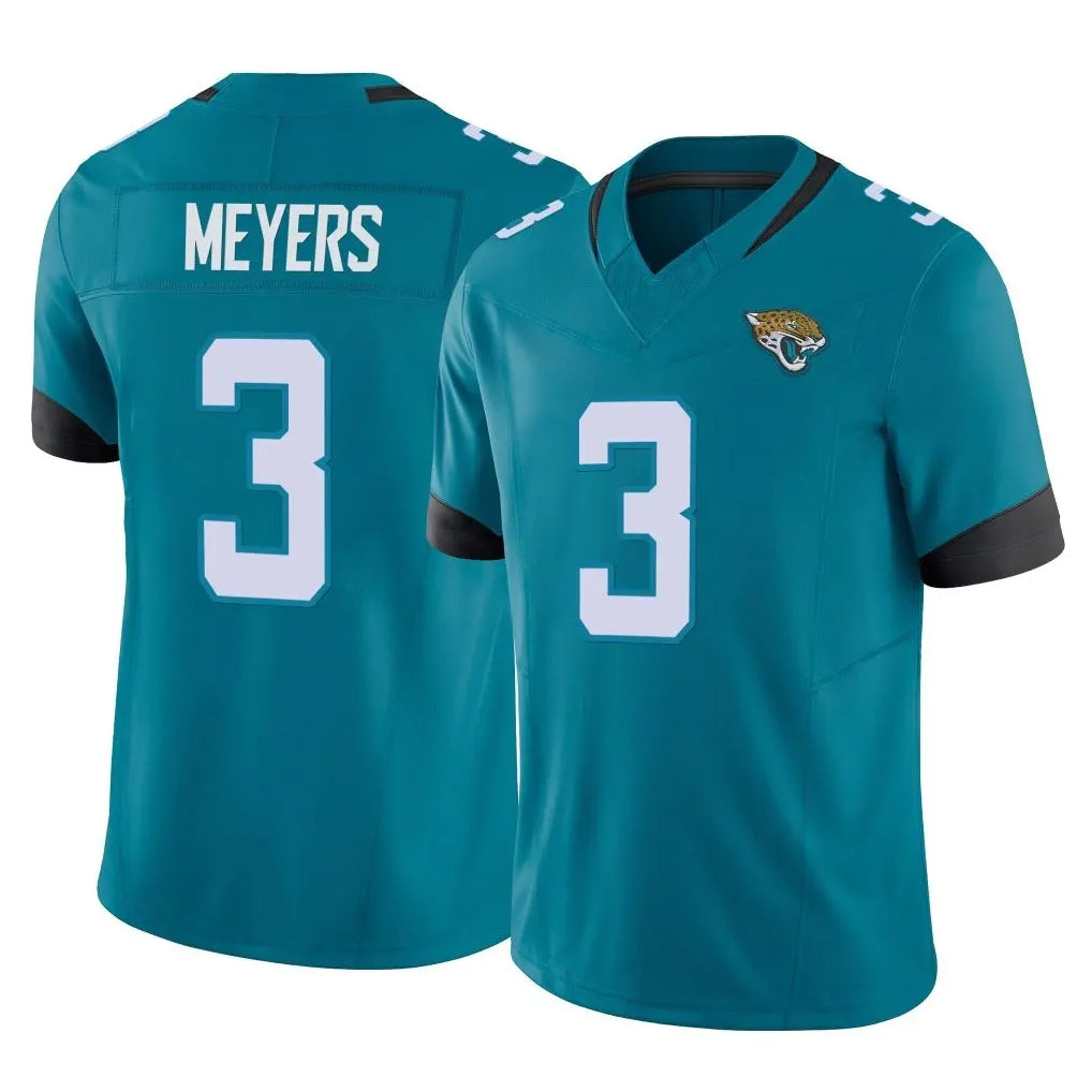 Punc J.Jaguars #3 Jakobi Meyers Player Teal Vapor F.U.S.E. Limited Home Game Stitched Jerseys