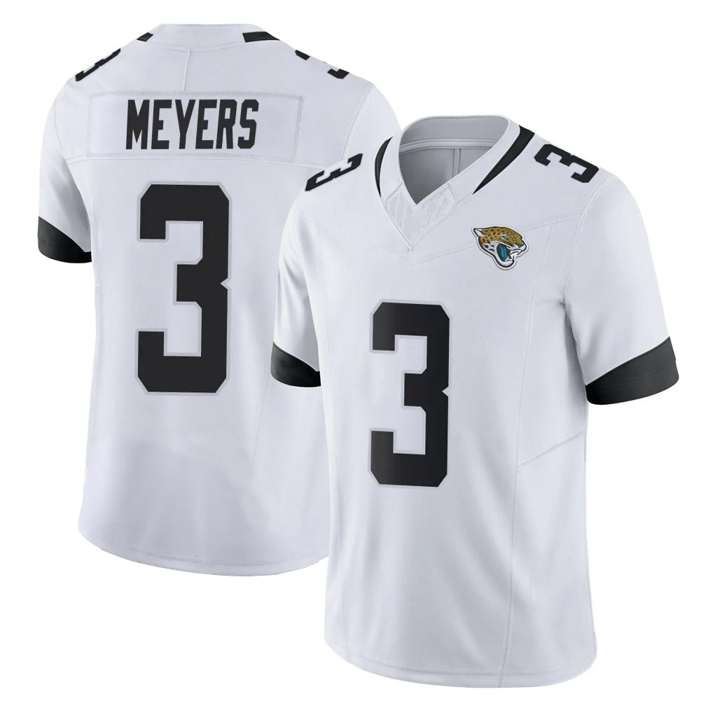 Punc J.Jaguars #3 Jakobi Meyers Player White Vapor F.U.S.E. Limited Home Game Stitched Jerseys