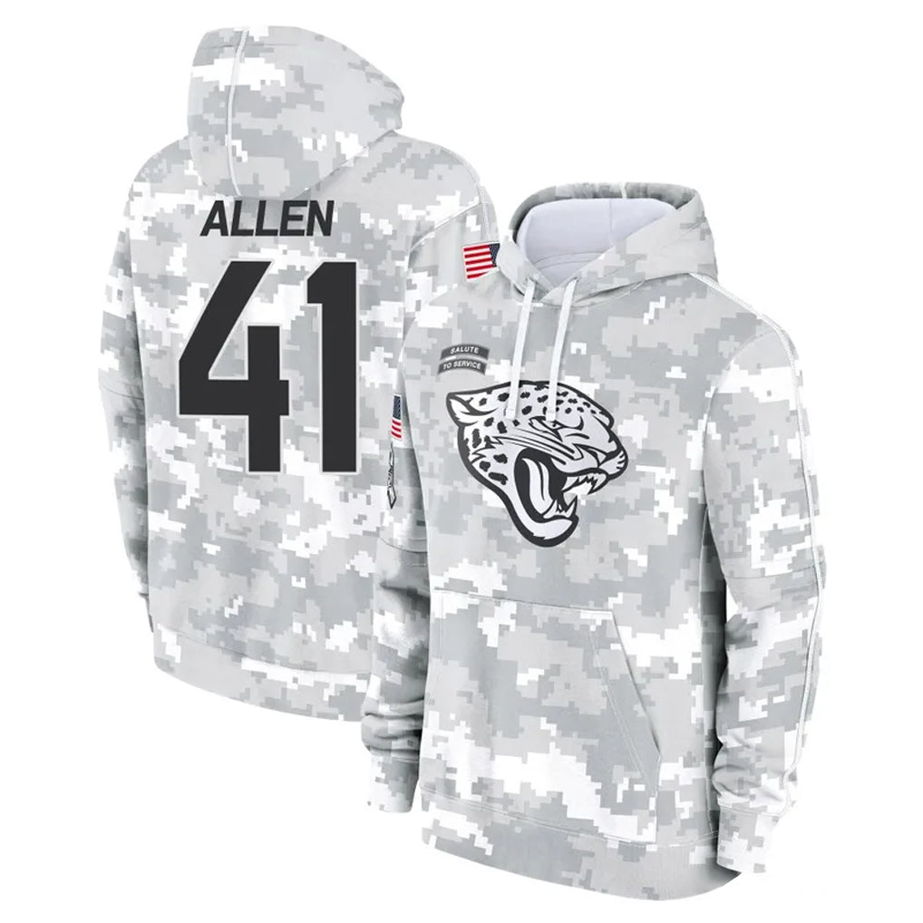 Punc J.Jaguars #41 Josh Hines-Allen Player Arctic Camo Salute to Service Hoodies Limited Game Stitched Jerseys