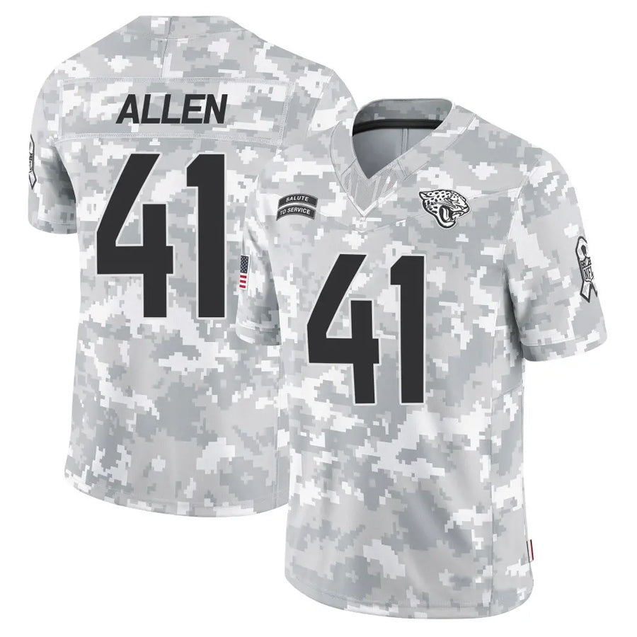 Punc J.Jaguars #41 Josh Hines-Allen Player Arctic Camo Salute to Service Limited Football Jerseys
