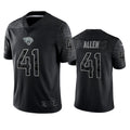 Punc J.Jaguars #41 Josh Hines-Allen Player Black RFLCTV Limited Football Jerseys