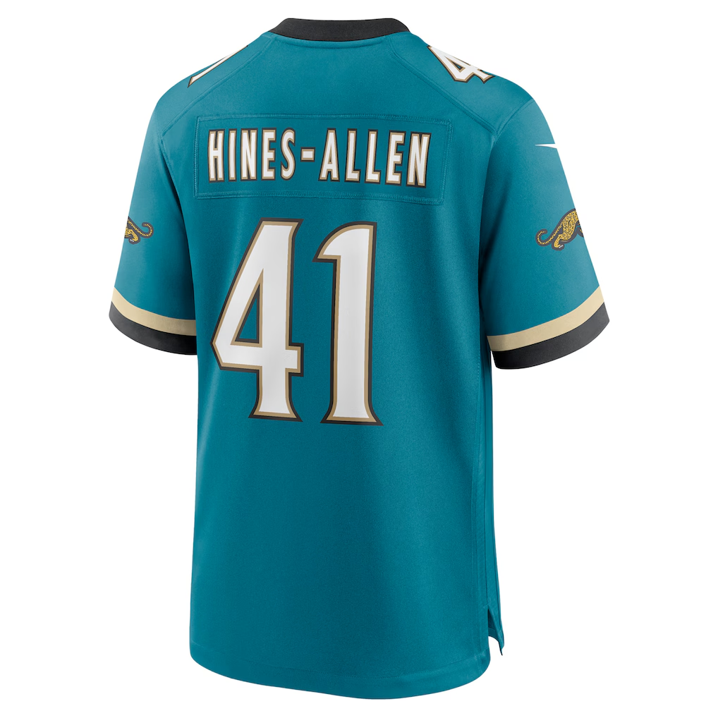 Punc J.Jaguars #41 Josh Hines-Allen Teal Prowler Throwback Player Game Stitched Jerseys