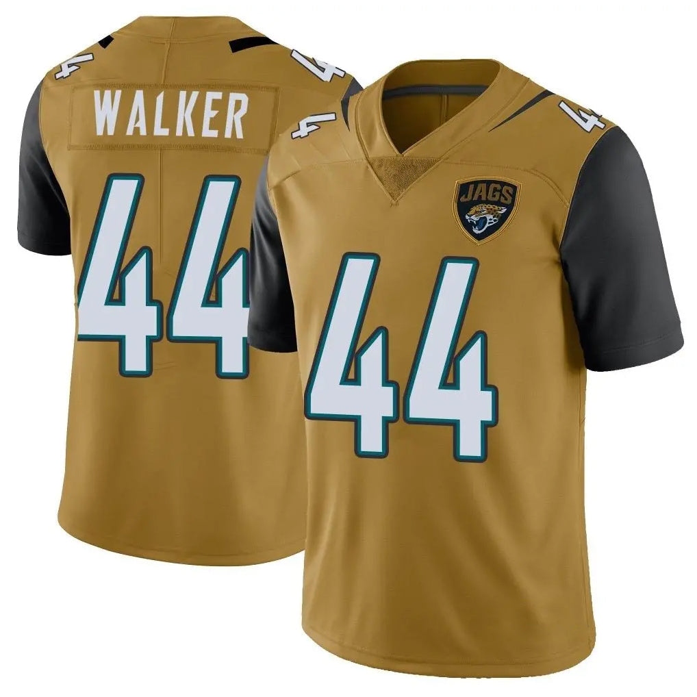 Punc J.Jaguars #44 Travon Walker Player Gold Vapor Limited Home Game Stitched Jerseys