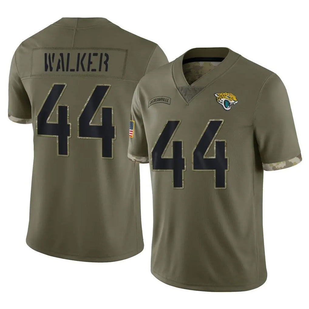 Punc J.Jaguars #44 Travon Walker Player Olive Salute To Service Limited Stitched Jerseys