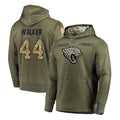 Punc J.Jaguars #44 Travon Walker Player Olive Salute to Service Pullover Hoodies Home Game Stitched Jerseys