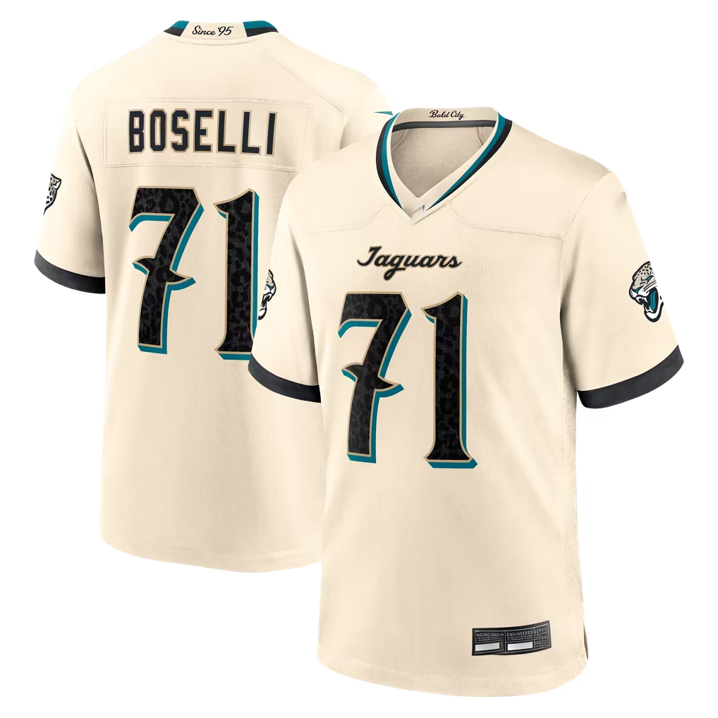Punc J.Jaguars #71 Tony Boselli Natural 2026 Rivalries Collection Game Stitched Jerseys