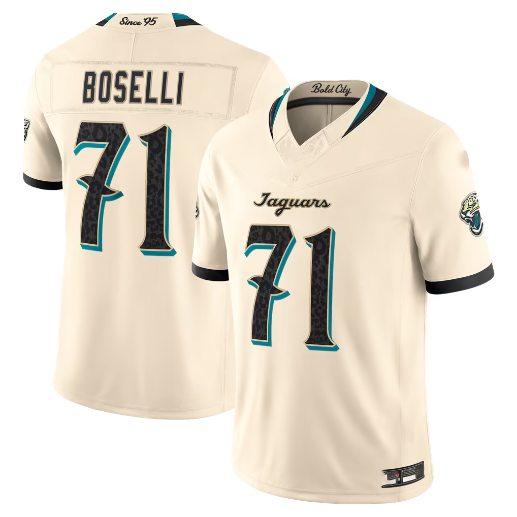 Punc J.Jaguars #71 Tony Boselli Natural 2026 Rivalries Collection Limited Stitched Jerseys