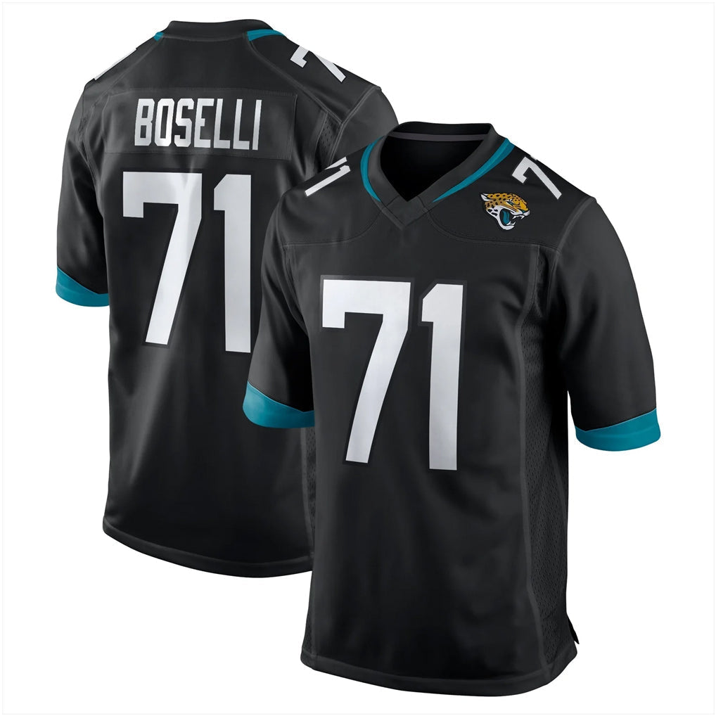 Punc J.Jaguars #71 Tony Boselli?Player Black Home Game Stitched Jerseys