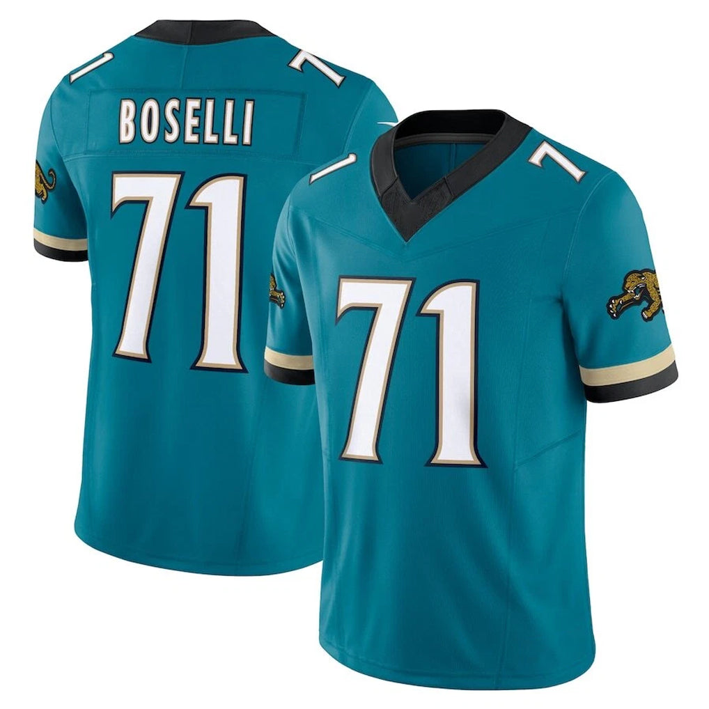 Punc J.Jaguars #71 Tony Boselli?Player Teal Prowler Throwback Vapor F.U.S.E. Limited Home Game Stitched Jerseys