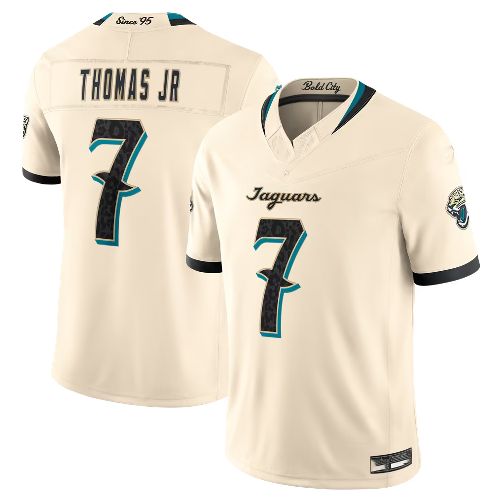 Punc J.Jaguars #7 Brian Thomas Jr. Natural 2026 Rivalries Collection Limited Stitched Jerseys