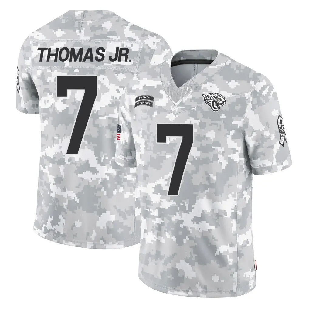 Punc J.Jaguars #7 Brian Thomas Jr. Player Arctic Camo Salute To Service Limited Game Stitched Jerseys