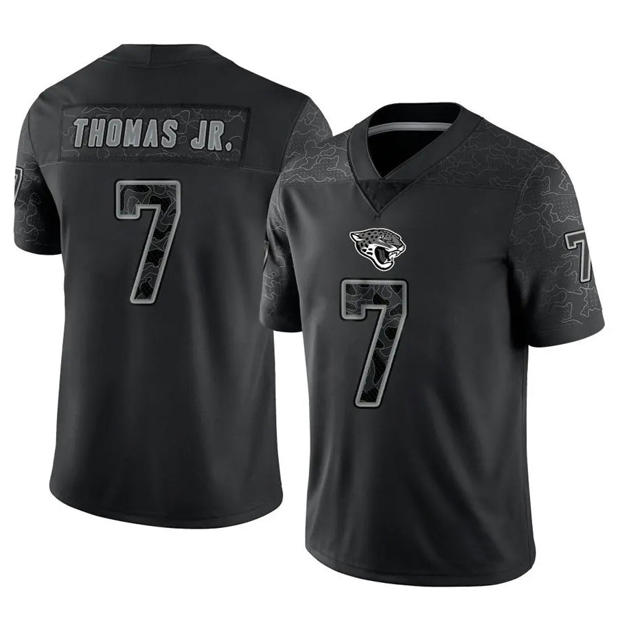 Punc J.Jaguars #7 Brian Thomas Jr. Player Black RFLCTV Limited Stitched Jerseys