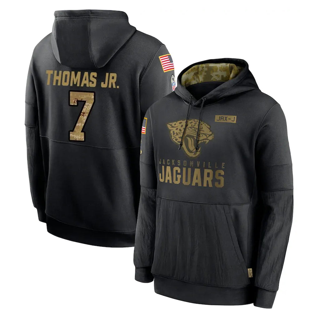 Punc J.Jaguars #7 Brian Thomas Jr. Player Black Salute to Service Hoodies Limited Game Stitched Jerseys