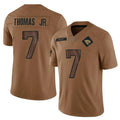Punc J.Jaguars #7 Brian Thomas Jr. Player Brown Salute To Service Limited Stitched Jerseys