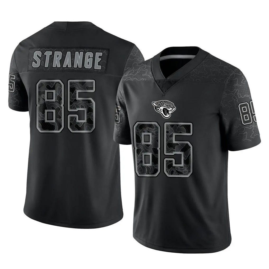 Punc J.Jaguars #85 Brenton Strange Player Black Reflective Limited Game Stitched Jerseys