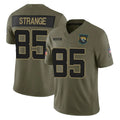 Punc J.Jaguars #85 Brenton Strange Player Olive 2025 Salute To Service Limited Game Stitched Jerseys