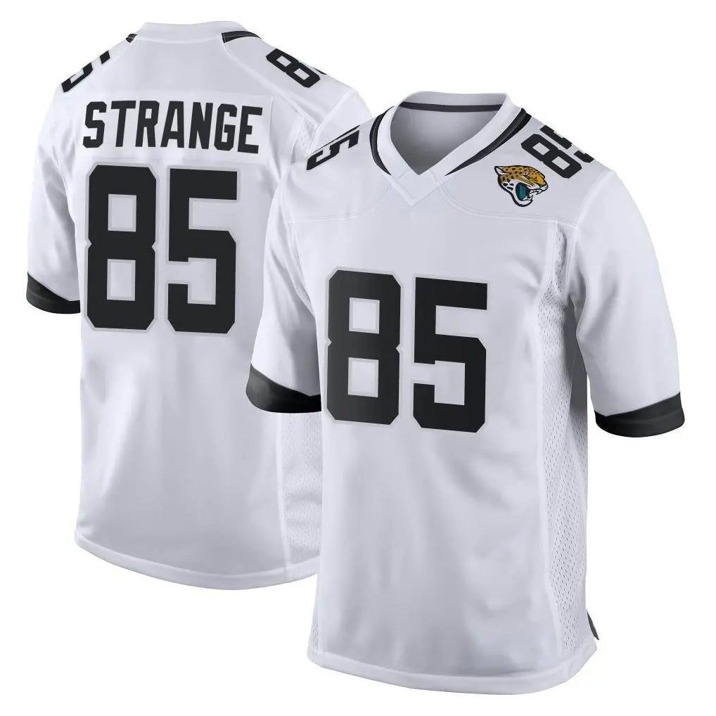 Punc J.Jaguars #85 Brenton Strange Player White Home Game Stitched Jerseys