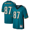 Punc J.Jaguars #87 Keenan McCardell?Player Teal Mitchell & Ness Legacy Home Game Stitched Jerseys