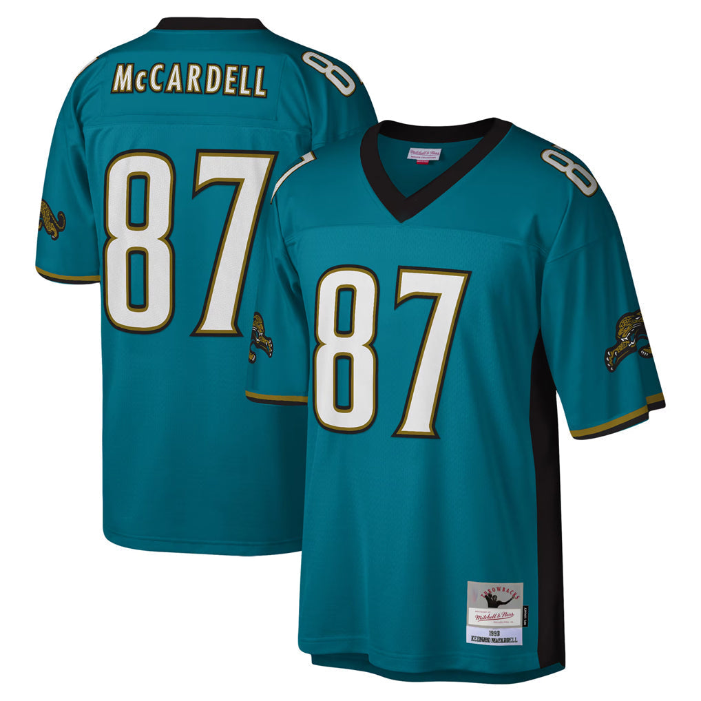 Punc J.Jaguars #87 Keenan McCardell?Player Teal Mitchell & Ness Legacy Home Game Stitched Jerseys