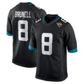 Punc J.Jaguars #8 Mark Brunell?Player Black Home Game Stitched Jerseys