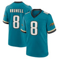 Punc J.Jaguars #8 Mark Brunell?Player Teal Prowler Throwback Limited Home Game Stitched Jerseys