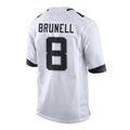 Punc J.Jaguars #8 Mark Brunell?Player White Home Game Stitched Jerseys