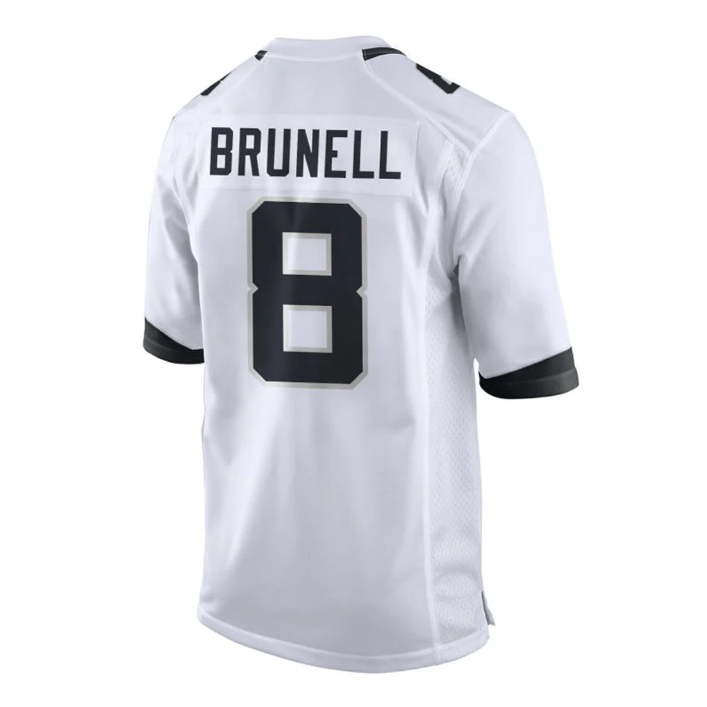 Punc J.Jaguars #8 Mark Brunell?Player White Home Game Stitched Jerseys