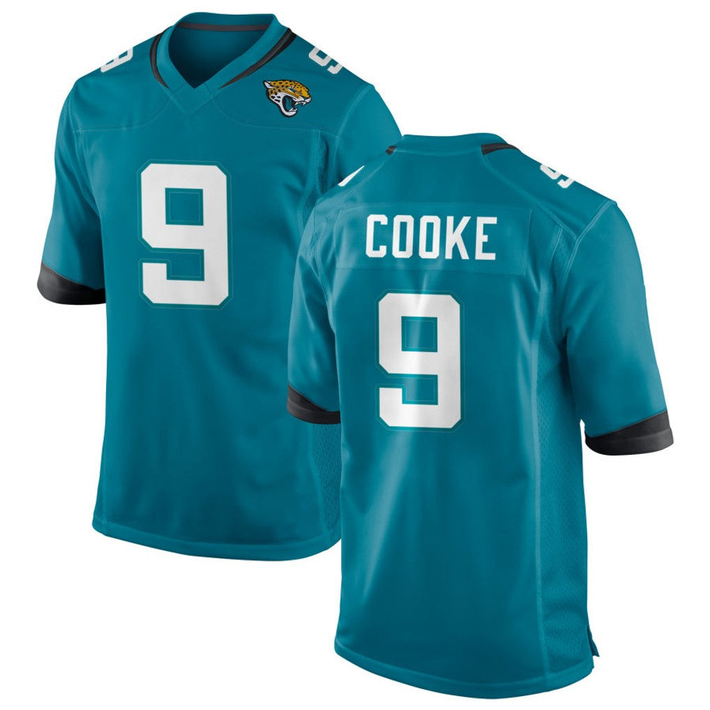 Punc J.Jaguars #9 Logan Cooke Player Teal Home Game Stitched Jerseys
