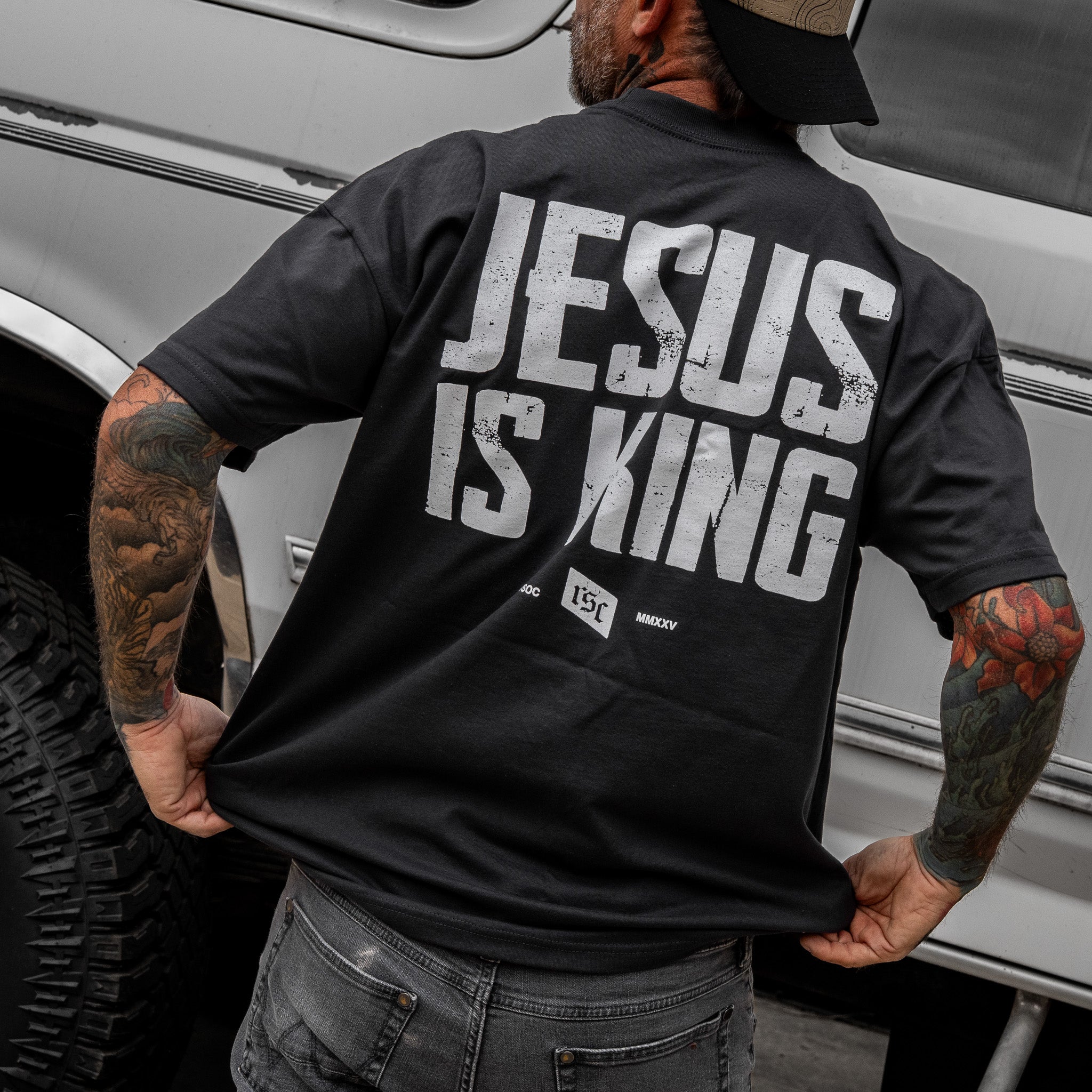 Crovyie cheap jerseys Ordering Jesus Is King Heavyweight Men's T-Shirt