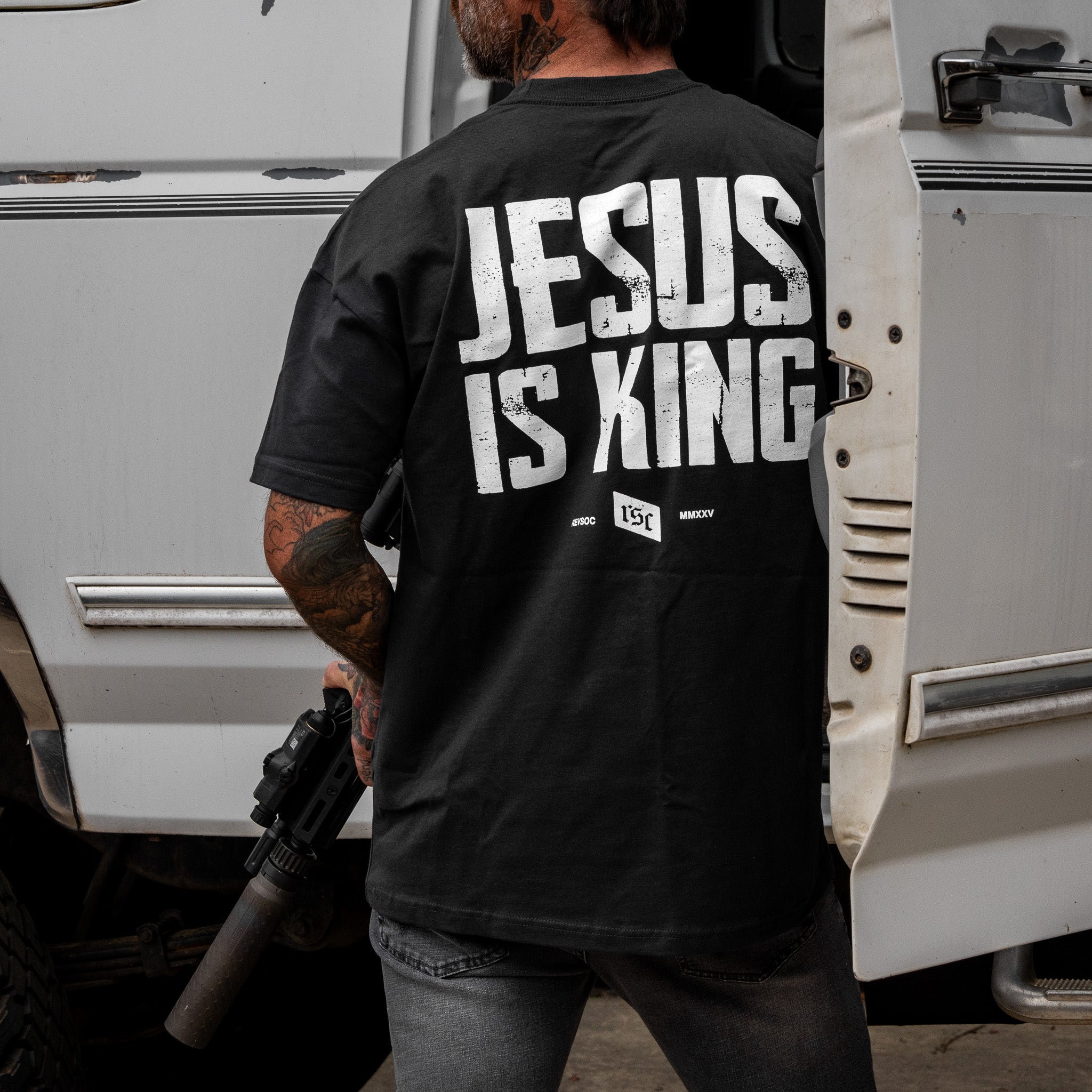 Crovyie cheap jerseys Ordering Jesus Is King Heavyweight Men's T-Shirt