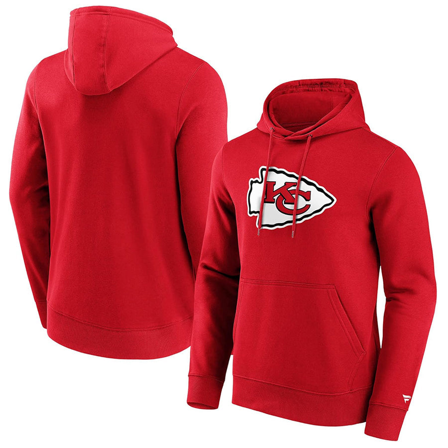 Punc Custom KC.Chiefs Blank Player Red Pullover Hoodie Stitched Jerseys