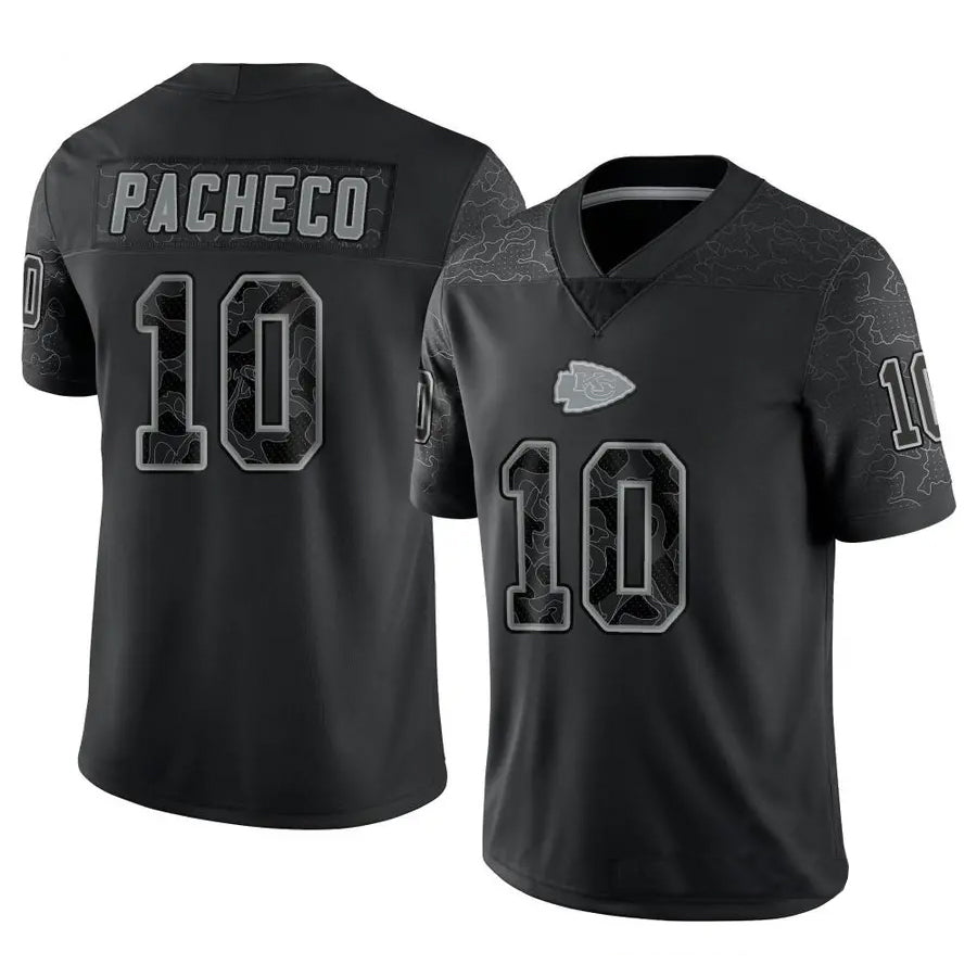 Punc KC.Chiefs #10 Isiah Pacheco Player Black RFLCTV Limited Stitched Jerseys