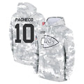 Punc KC.Chiefs #10 Isiah Pacheco Player Salute to Service Hoodies Stitched Jerseys