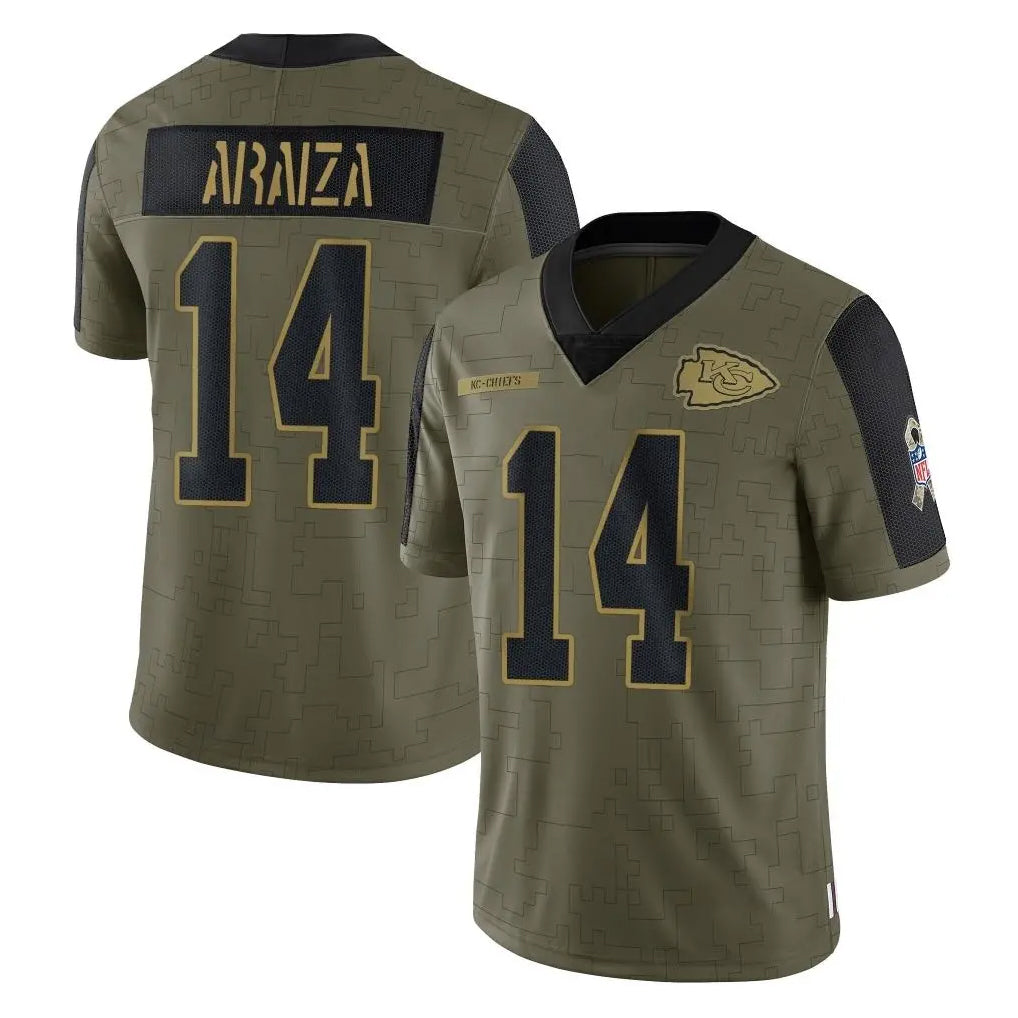 Punc KC.Chiefs #14 Matt Araiza Player Olive Salute To Service Limited Game Stitched Jerseys
