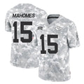 Punc KC.Chiefs #15 Patrick Mahomes Player Arctic Camo Salute To Service Limited Game Stitched Jerseys