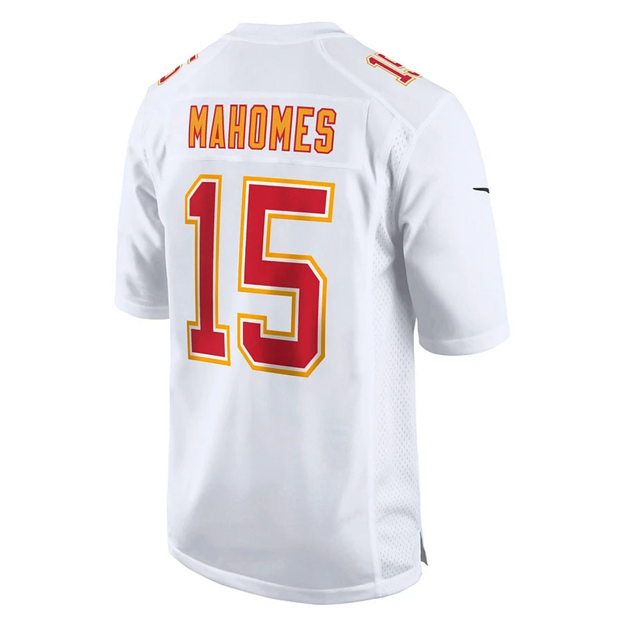 Punc KC.Chiefs #15 Patrick Mahomes Player White Fashion Home Game Stitched Jerseys