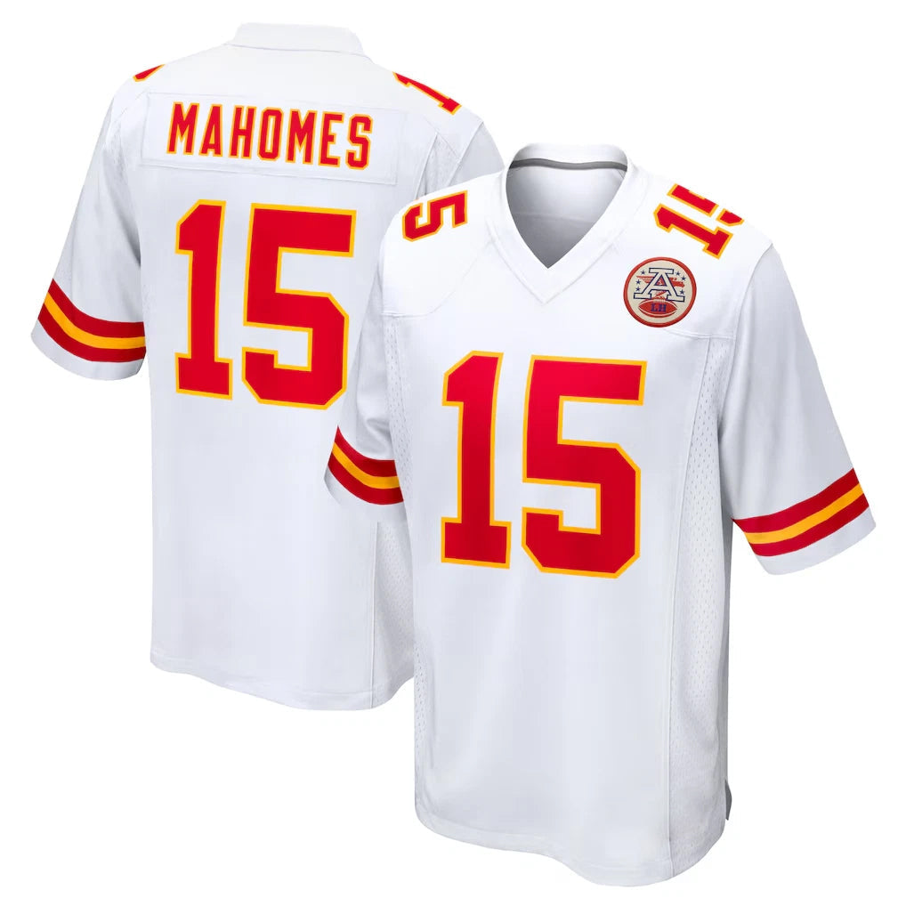 Punc KC.Chiefs #15 Patrick Mahomes Player White Home Game Stitched Jerseys