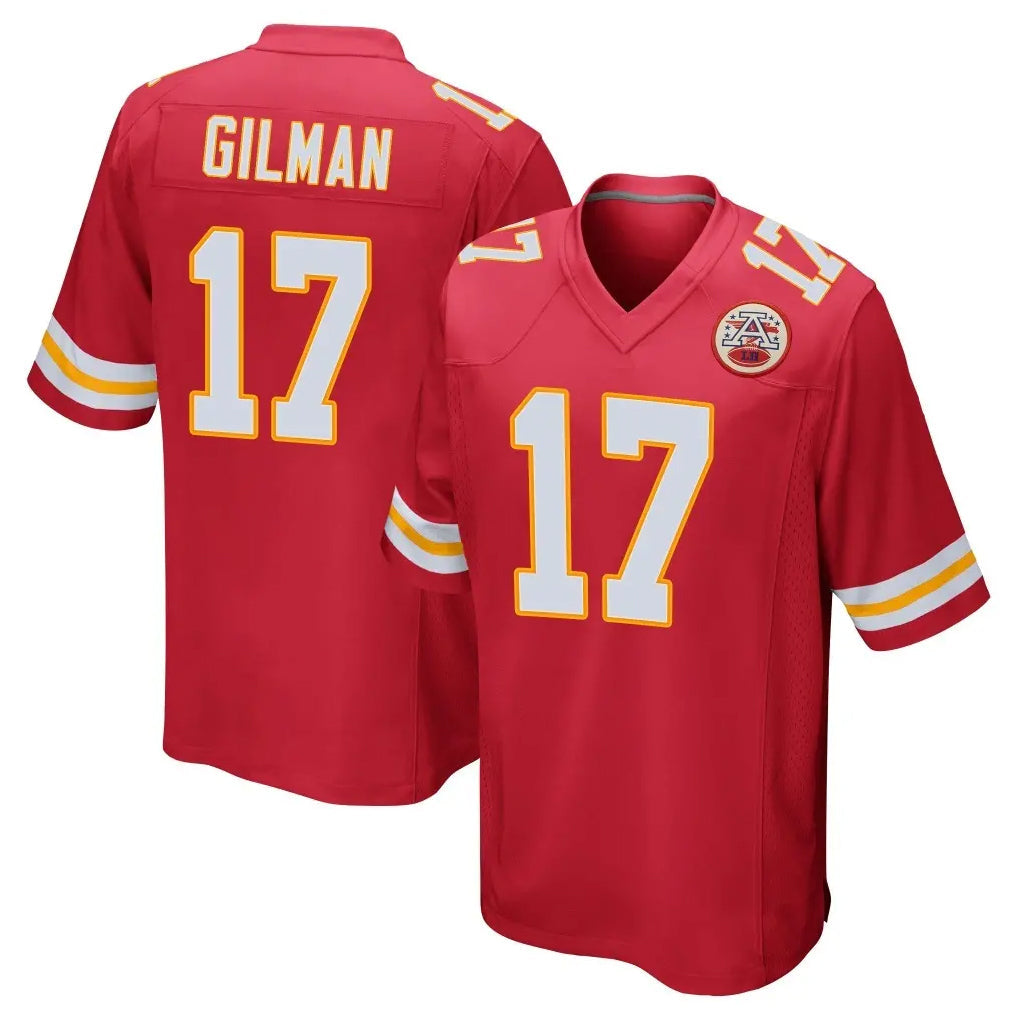 Punc KC.Chiefs #17 Alohi Gilman Player Red Home Game Stitched Jerseys
