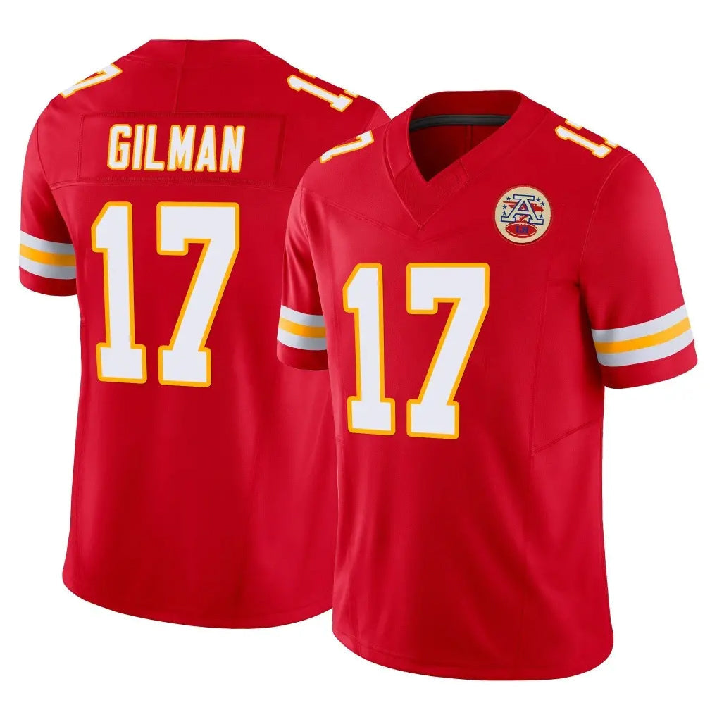 Punc KC.Chiefs #17 Alohi Gilman Player Red Limited Vapor F.U.S.E. Home Game Stitched Jerseys