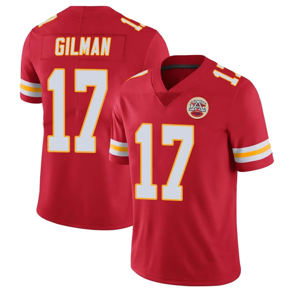 Punc KC.Chiefs #17 Alohi Gilman Player Red Limited Vapor Untouchable Home Game Stitched Jerseys