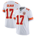 Punc KC.Chiefs #17 Alohi Gilman Player White Limited Vapor Untouchable Home Game Stitched Jerseys