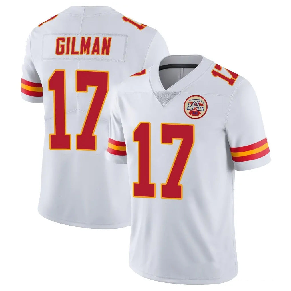 Punc KC.Chiefs #17 Alohi Gilman Player White Limited Vapor Untouchable Home Game Stitched Jerseys