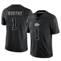 Punc KC.Chiefs #1 Xavier Worthy Player Black RFLCTV Limited Stitched Jerseys