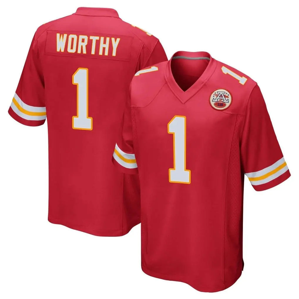 Punc KC.Chiefs #1 Xavier Worthy Player Red Home Game Stitched Jerseys