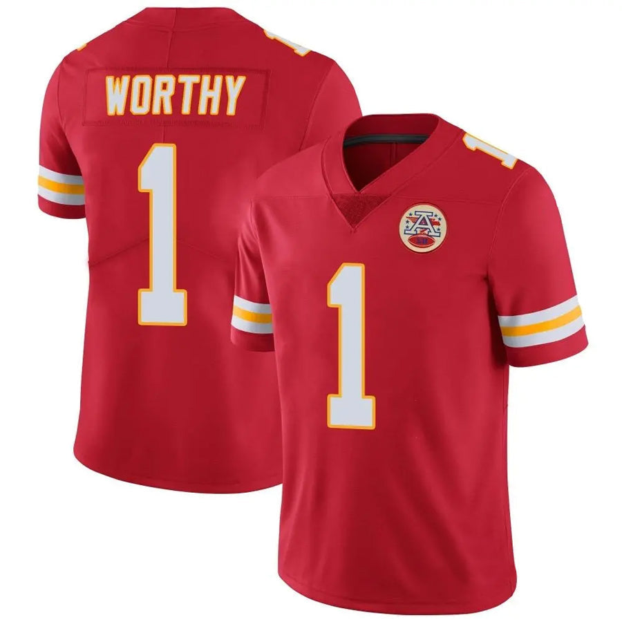 Punc KC.Chiefs #1 Xavier Worthy Player Red Vapor F.U.S.E. Limited Stitched Stitched Jerseys
