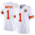 Punc KC.Chiefs #1 Xavier Worthy Player White Vapor F.U.S.E. Limited Stitched Jerseys