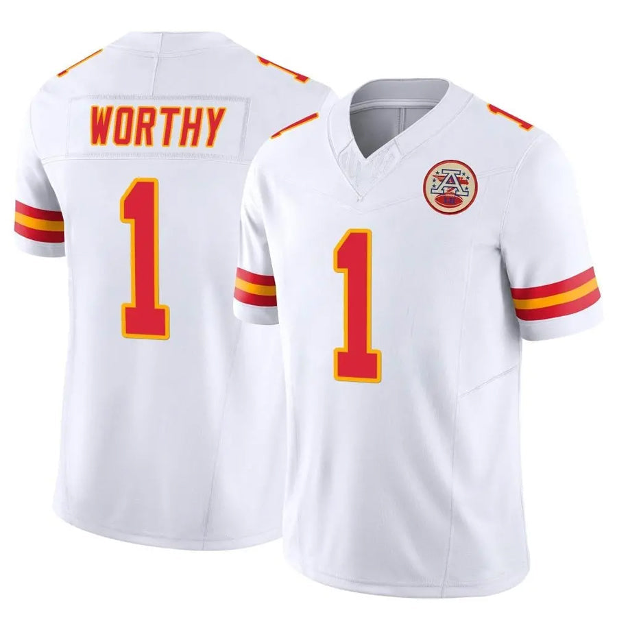 Punc KC.Chiefs #1 Xavier Worthy Player White Vapor F.U.S.E. Limited Stitched Jerseys