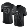 Punc KC.Chiefs #23 Drue Tranquill Player Black Limited Reflective Game Stitched Jerseys