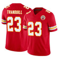 Punc KC.Chiefs #23 Drue Tranquill Player Red Limited Vapor F.U.S.E. Home Game Stitched Jerseys